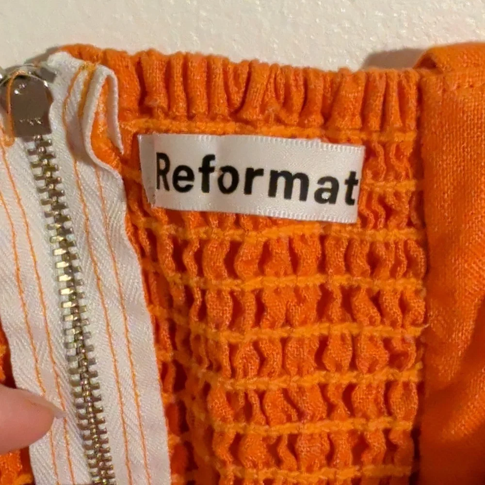 REFORMATION marcella linen strapless dress - size 2 - Picture 4 of 11